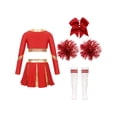 thumbnail image 2 of Aislor Uniforme de Cheerleading pour Filles Tenues de Cheer Patchwork Métallique Costume de Compétition Performance D02 16, 2 of 5