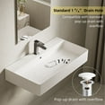 thumbnail image 5 of Los Flexi 32" x 16" Trough Sink, Glossy Ceramic Rectangular Vessel Sink with Overflow and Pop-Up Drain, Wall-Mount & Countertop Installation, 5 of 13
