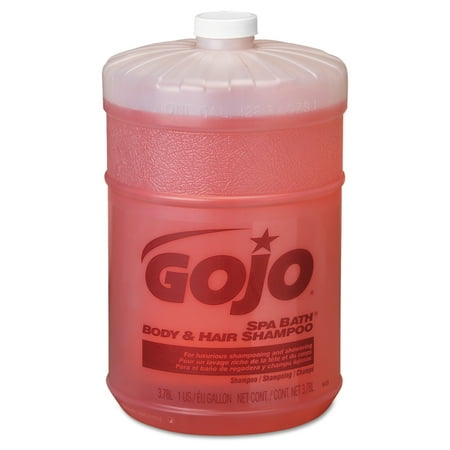 GOJO Spa Bath Body & Hair Shampoo Herbal Scent Rose Color Gallon 4/Carton 9155