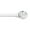 White, variant on Lumi 5/8" Acrylic Pumpkin Single Curtain Rod Set, White, 48"-84"