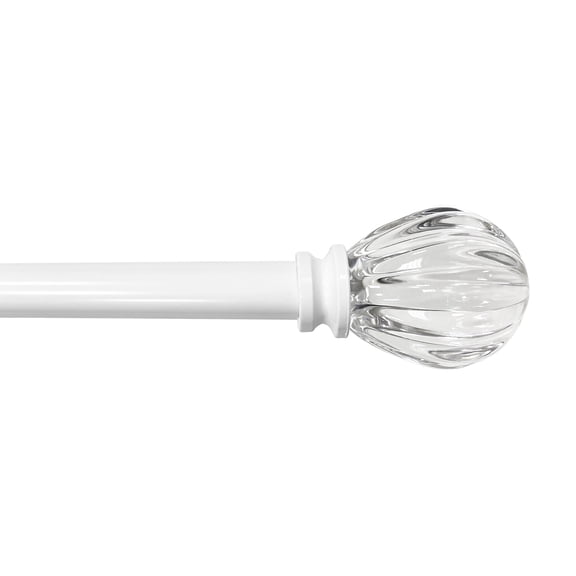 Lumi 5/8" Single Curtain Rod Set with Acrylic Pumpkin Finials