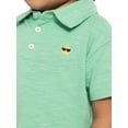 thumbnail image 3 of Wonder Nation Toddler Boys Cotton Polo Shirt with Short Sleeves, Sizes 12M-5T, 3 of 6