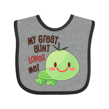 

Inktastic My Great Aunt Loves Me- Cute Turtle Gift Baby Boy or Baby Girl Bib