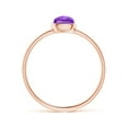 thumbnail image 2 of ANGARA Natural Bezel-Set Cushion Amethyst Solitaire Ring in 14K Rose Gold for Women (Size-5mm) | February Birthstone, Birthday, Anniversary, Jewelry Gift for Women | Natural Amethyst Ring, 2 of 8