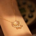 thumbnail image 2 of Collar de mujer, cadena de clavícula, oro, collar con candado de paz Ruyi chino oso de fresa Electrónica, 2 of 4