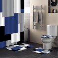 thumbnail image 1 of Aosijia 4 Pcs Marble Shower Curtain Sets Bathroom Sets with Shower Curtain and Rugs and Accessories Rug Toilet Lid Cover and Non-Slip U Shape Mat Waterproof Shower Curtain with 12 Hooks, 1 of 3