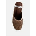 thumbnail image 6 of Jeydena Raffia Platform Clogs In Brown, 6 of 9