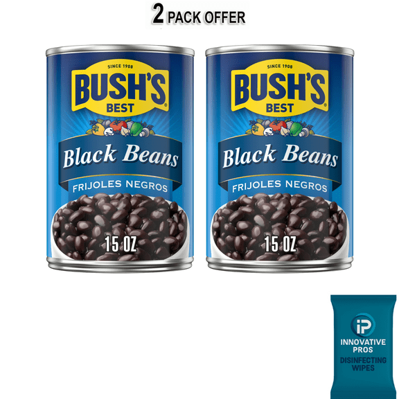 Bush's Black Beans, Canned Beans, 15 oz