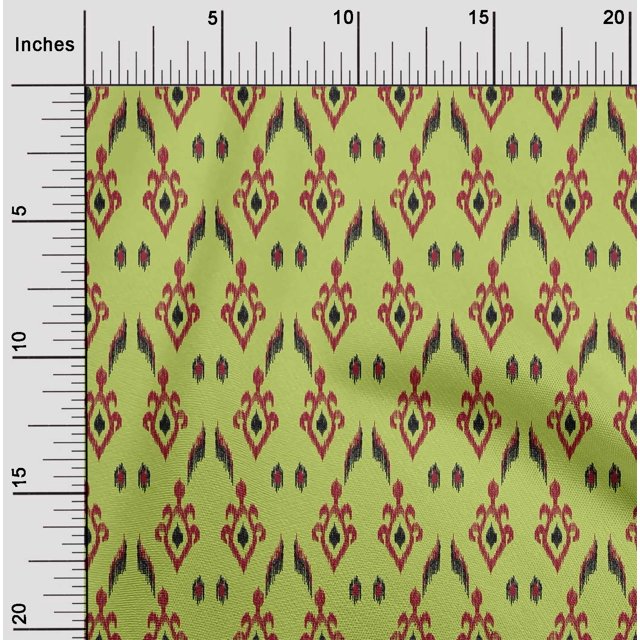 oneOone Viscose Jersey Fabric Argyle Style Ikat Print Fabric BTY 60 Inch Wide