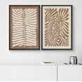 thumbnail image 4 of IDEA4WALL Framed Canvas Print Wall Art Set Abstract Retro Forest Leaf Collage Retro Art Nature Wilderness Fine Art Vintage Botanical Decor for Living Room, Bedroom, Office - Black 24"x36"x2, 4 of 5