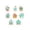 Multicolor-1, variant on 8-Piece Christmas House Hanging Ornament Set, Cute Cabin Tree Decorations for Winter Holiday Family Decor.