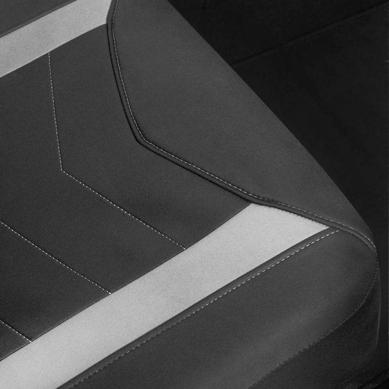 Motor Trend Neoprene Front Seat Covers, Black & Gray Stitched photo 4