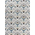 thumbnail image 2 of Ogee Waves Lattice Grey Gold Blue Ivory Floral Area Rug Modern Oriental Geometric Soft Pile Contemporary Carpet Thick Plush Stain Fade Resistant Bedroom Living Dining Room Foyer, 2 of 4