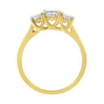 thumbnail image 4 of 10K Yellow Gold 1ct TDW Princess-Cut Diamond Three Stone Band Ring (J-K, I1-I2), 4 of 8