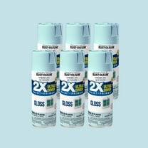 6 Pack, Ocean Mist Rust-Oleum American Accents 2X Ultra Cover Gloss Spray Paint-327905, 12 oz