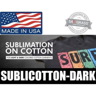A-SUB Sublimation Paper 8.5x11 125g 110 Sheets and 10 Sheets A-SUB Dark  Cotton Fabric Iron-on Heat Transfer Paper 