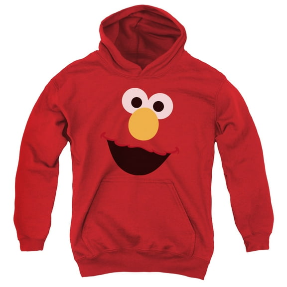 Sesame Street - Elmo Face - Youth Hooded Sweatshirt - Medium
