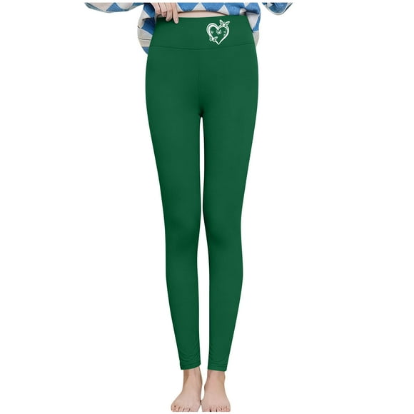 Womens Fleece Pants, Lamb Wool Leggings with Fleece Lining