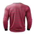 thumbnail image 4 of hotojiny Golf Shirts for Men Stylish Stripes Long Sleeve Henley Shirts Classic Thermal Fall Work Button T-Shirt, 4 of 4