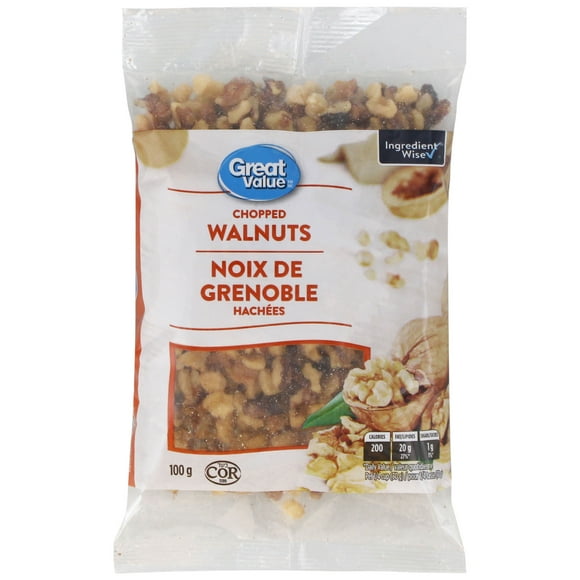 Great Value Chopped Walnuts, 100 g