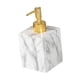 thumbnail image 5 of Dispensador de gel de ducha vacío, dispensador de jabón líquido de manos, 400 ml, elegante resina de mármol cabeza dorada blanca, 5 of 9