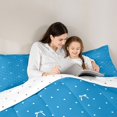 thumbnail image 5 of Manfei Cartoon Dreamy Bow 7-Piece King Bedding,Blue Princess Bowknot King Bed in a Bag,Reversible, 5 of 7