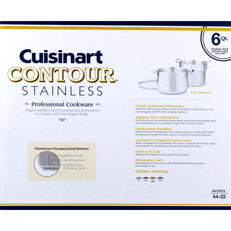 Cuisinart Contour Pasta Pot & Steamer Insert – Pryde's Kitchen & Necessities