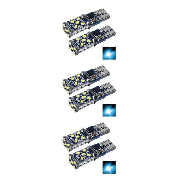Kenally 2 uds luz de estacionamiento de coche 6000-6500k T10 bombilla de lectura de coche 5W LED lámpara de matrícula, azul hielo Type1 NO1 Kenally CBP175597