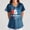 Blue, variant on Women's "250" Smoke Trail Number V-Neck Tee with Jet Plane Flyover Graphic and "Years 1776 Star 2026" Text, Dual Front Pockets for Practical Style Black XXXXXL