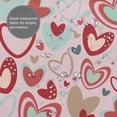 thumbnail image 4 of DouZhe Multicolored Hearts Pink Pattern Shower Curtain, Waterproof Bath Curtains for Bathroom Decorations, 72 x 72 inches, 4 of 7