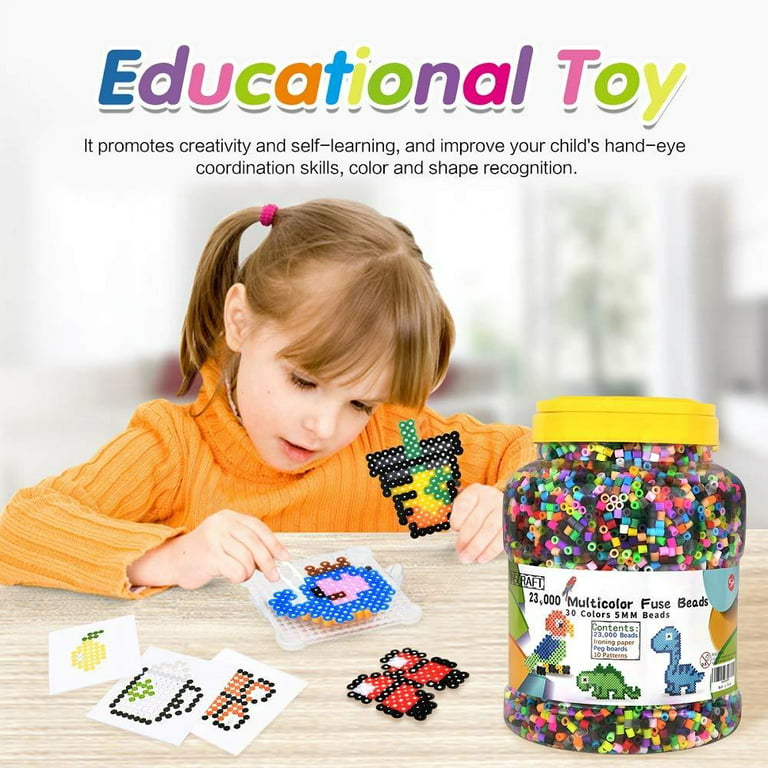 HB-life 30,000 pcs Fuse Beads Kit 30 Colors 5MM for Kids