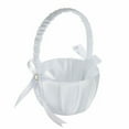 thumbnail image 5 of 1*Flower Basket Clearance! Elegant White Satin Bowknot Pearl Flower Girl Basket for Weddings Bridal Showers and Special Events a of Class and Romance To Your, 5 of 6