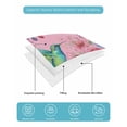 thumbnail image 5 of Quilts Twin Size Bedding Set, Pink Spring Floral Lightweight Quilted Comforter, Watercolor Birds Farmhouse Art Soft Reversible Bedspread Coverlet with Pillow Covers for All Season, 68" x 86", 5 of 7