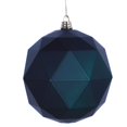 thumbnail image 1 of Vickerman M177474DM 6 in. Midnight Green Matte Geometric Christmas Ornament Ball - 4 per Bag, 1 of 2