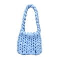 thumbnail image 2 of Chunky Yarn Women Handbags Durable Lightweight Casual Soft Thick Rope Woven Polyester Arm Knitting for Cushion Crocheting DIY Tote Making blue, 2 of 8
