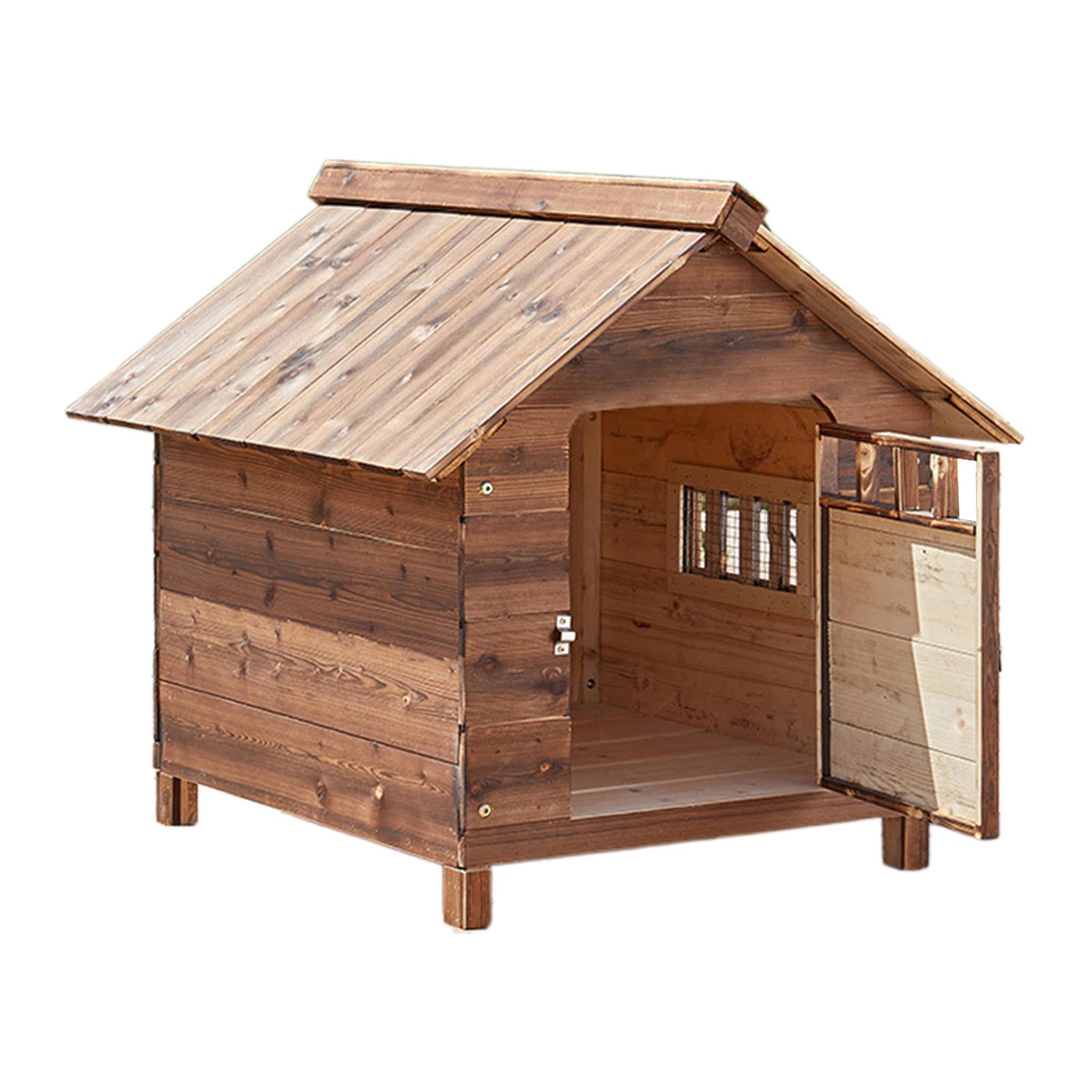 Stgfyxgs Dog Kennel House Pet House Minimalism Rainproof Breathable Washable Universal Easy Assembly Wood Dog Nest Pet Room for Winter S