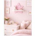 thumbnail image 2 of Repisa Infantil Estrella Pared Mdf Decorativa Habitación Niña Niño Rosa/blanco, 2 of 4