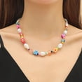 thumbnail image 2 of Collier Femme Chaîne de Clavicule Mariée Collier Coloré Perles Bijou de Cou, 2 of 8