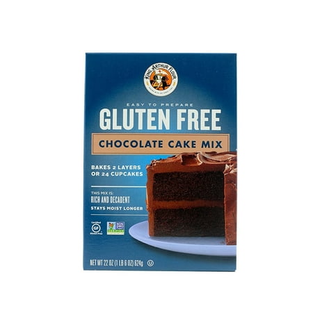 (2 Pack) King Arthur Flour Gluten Free Chocolate Cake Mix, 22