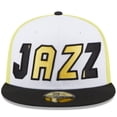 thumbnail image 2 of Men's New Era White/Black Utah Jazz Back Half 59FIFTY Fitted Hat, 2 of 6