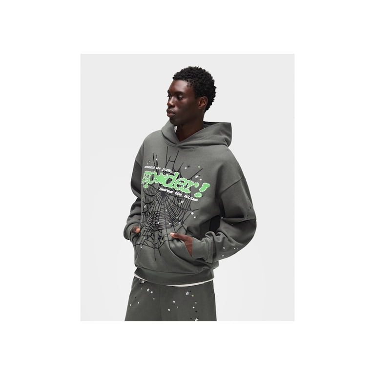 Sp5der Men's Punk V2 Hoodie Slate Grey, from StockX - Walmart.com