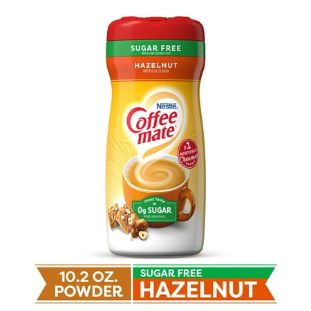(3 pack) COFFEE MATE Sugar Free Hazelnut Powder Coffee Creamer 10.2 oz. Canister