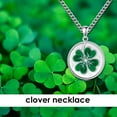 thumbnail image 6 of DVEATR 4 leaf Clover Necklace 925 Sterling Silver Green Clover Pendant Jewelry for Men Women Birthday Valentines Christmas Gifts, 6 of 6