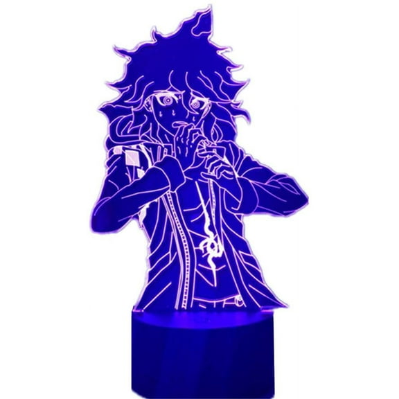 AVEKI USB 7/16 Color Remote Control Touch Switch Nagito Komaeda Led Night Light Lamp for Bedroom Decor Kids Gift Acrylic Neon Lamp Nagito Komaeda