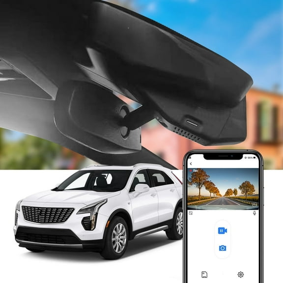 Fitcamx 4K Dash Cam Suitable for Cadillac XT4 2019-2023 (HD2-6167) Luxury Premium Sport, OEM Factory Look, Built-in WIFI & APP, Plug & Play, 64GB Card