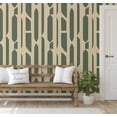 thumbnail image 5 of S4sassy Removable Contemporary Green Wall Decor, Geometric Branch Print Textured Contact Paper for Walls, Cabinet, Self Adhesive Vinyl Wallpaper Roll, Waterproof Contact Paper - 25"x360" inch, 5 of 9