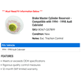 thumbnail image 2 of Brake Master Cylinder Reservoir - Compatible with 1994 - 1998 Audi Cabriolet 1995 1996 1997, 2 of 2