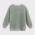 thumbnail image 4 of Kaemgyyd Long Sleeve Tops for Women Fleece Fuzzy Winter Warm Sweatshirts Soft Solid Crewneck Pullover Loungewear, 4 of 4