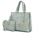 thumbnail image 4 of MKF Collection by Mia K.  Beryl Snake-embossed Vegan Leather Womens Tote Bag with Wristlet, 4 of 10