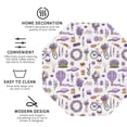 thumbnail image 3 of Vsdgher Lavender Flowers Leather Coasters for Drinks, Durable Drink Coasters 4 Set for Tabletop Protection, Luxurious Home Décor and Housewarming Gift ( {designName})Octagon, 3 of 6
